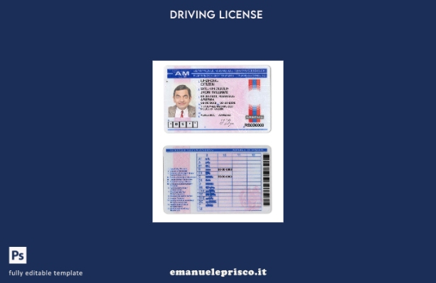verified style modello di patente di guida armena in stile verificato template